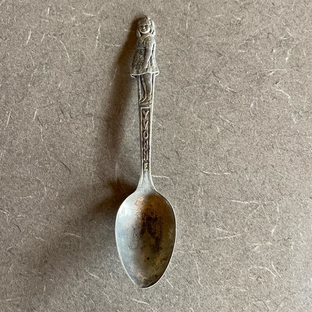 Yvonne vintage silver spoon
